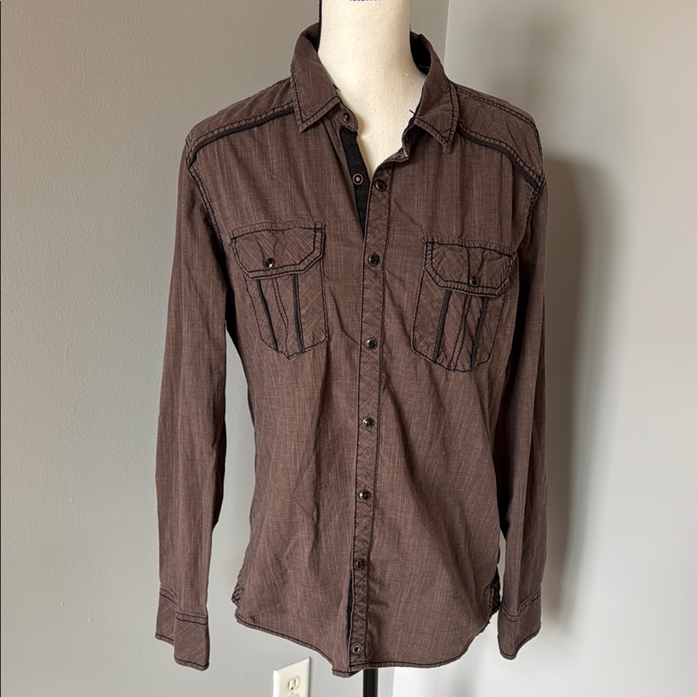 Buckle Black button down Shirt